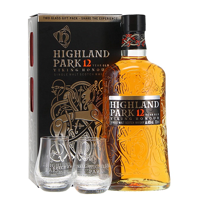 Highland Park 12yo 700ml + Glasses 1 PK